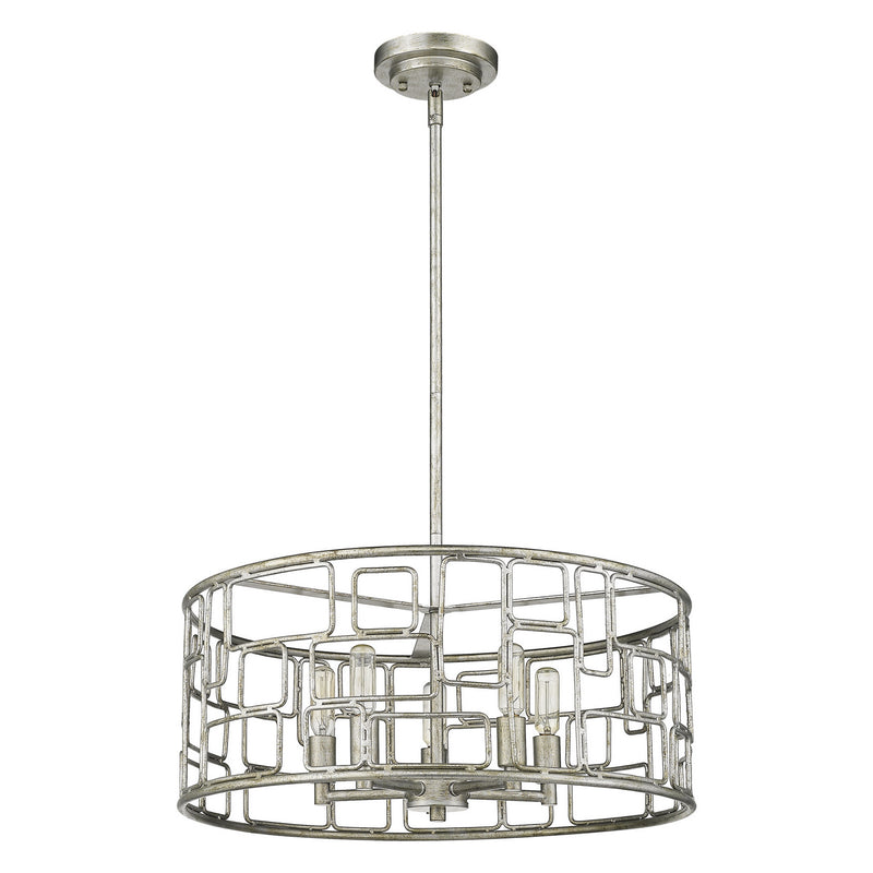 Acclaim Lighting IN21132AS Five Light Pendant, Antique Silver
