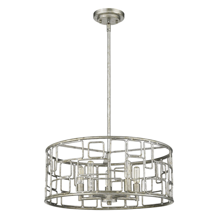 Acclaim Lighting IN21132AS Five Light Pendant, Antique Silver