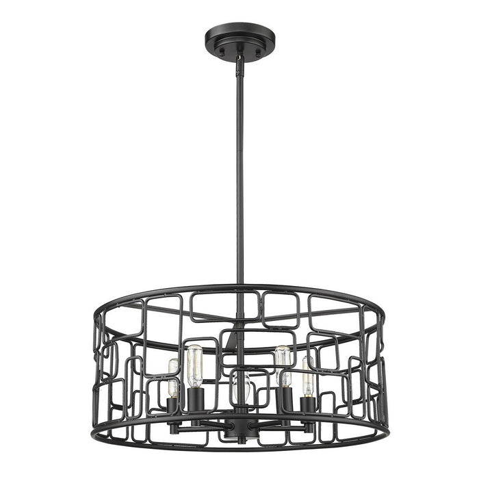 Acclaim Lighting IN21132BK Five Light Pendant, Matte Black