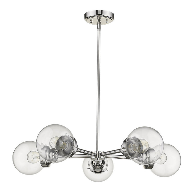 Acclaim Lighting IN21223PN Five Light Chandelier, Polished Nickel