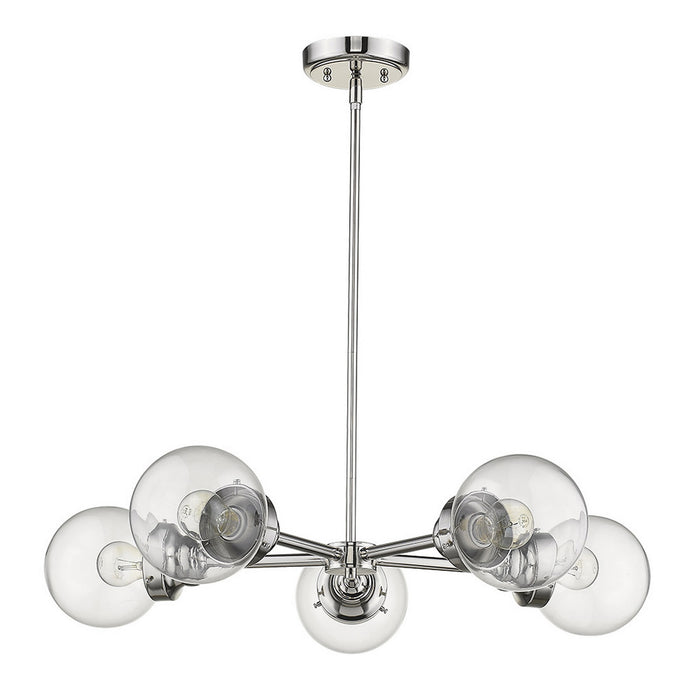Acclaim Lighting IN21223PN Five Light Chandelier, Polished Nickel