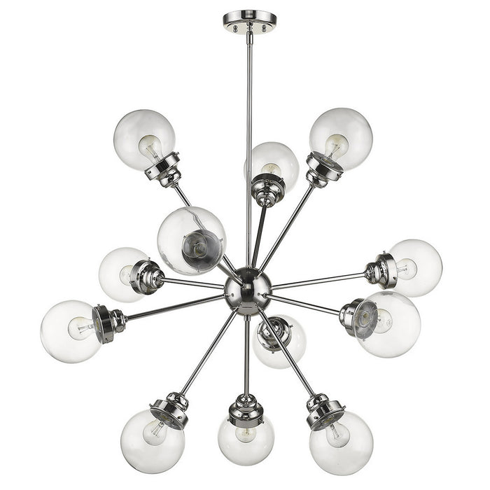 Acclaim Lighting IN21225PN 12 Light Chandelier, Polished Nickel