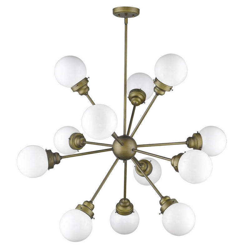 Acclaim Lighting IN21225RB 12 Light Chandelier, Raw Brass