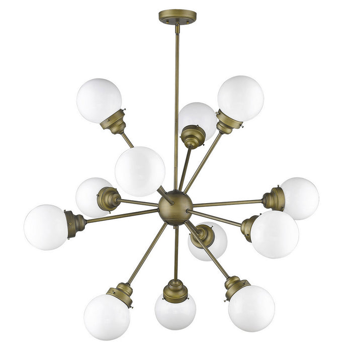 Acclaim Lighting IN21225RB 12 Light Chandelier, Raw Brass
