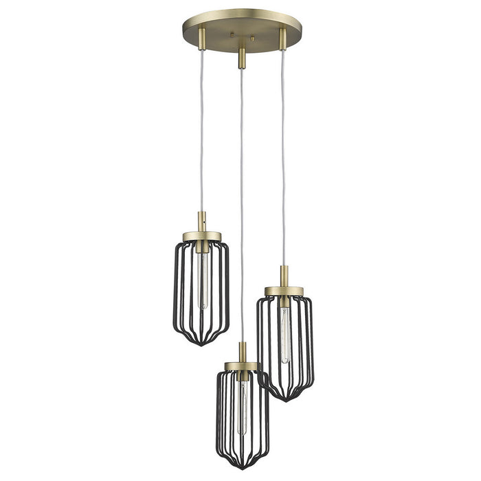 Acclaim Lighting IN31501AB Three Light Chandelier, Aged Brass
