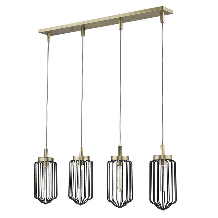 Acclaim Lighting IN31502AB Four Light Island Pendant, Aged Brass