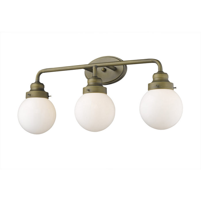 Acclaim Lighting IN41226RB Three Light Vanity, Raw Brass