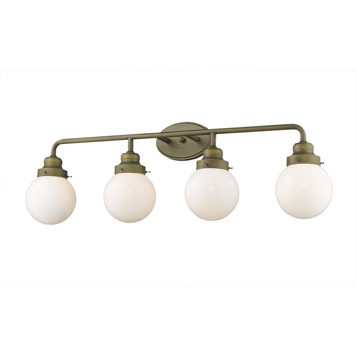 Acclaim Lighting IN41227RB Four Light Vanity, Raw Brass