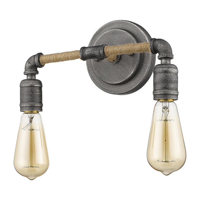 Acclaim Lighting IN41324AGY Two Light Vanity, Antique Gray