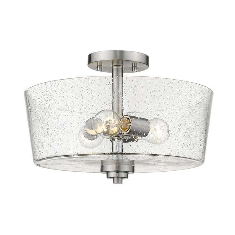 Acclaim Lighting IN61104SN Three Light Semi-Flush Mount, Satin Nickel
