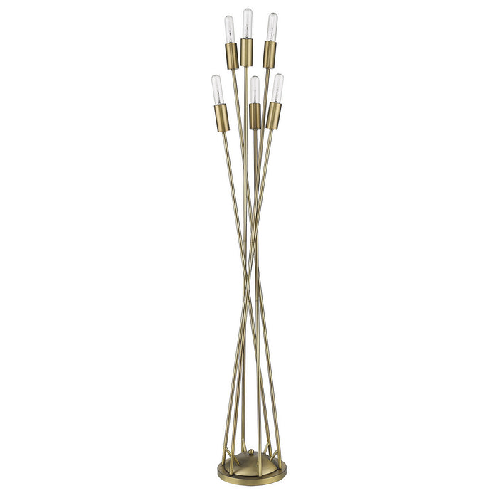 Acclaim Lighting TF70024AB Six Light Floor Lamp, Aged Brass