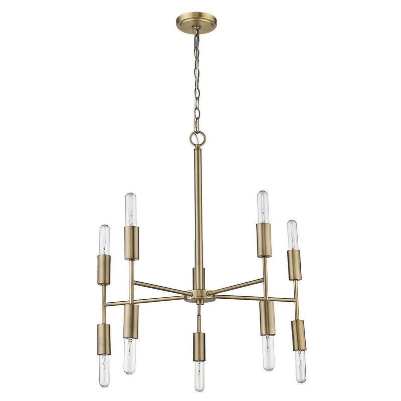 Acclaim Lighting TP10015AB Ten Light Chandelier, Aged Brass