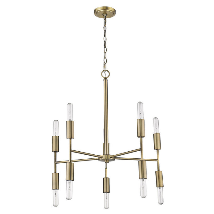 Acclaim Lighting TP10015AB Ten Light Chandelier, Aged Brass