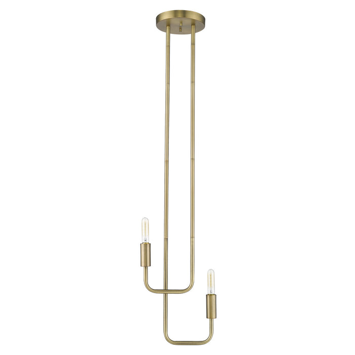 Acclaim Lighting TP20016AB Two Light Pendant, Aged Brass