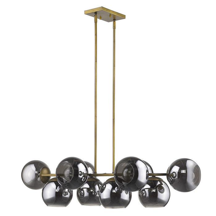 Acclaim Lighting TP20036AB Ten Light Island Pendant, Aged Brass