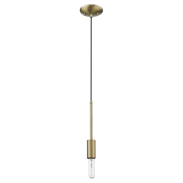 Acclaim Lighting TP30018AB One Light Mini Pendant, Aged Brass