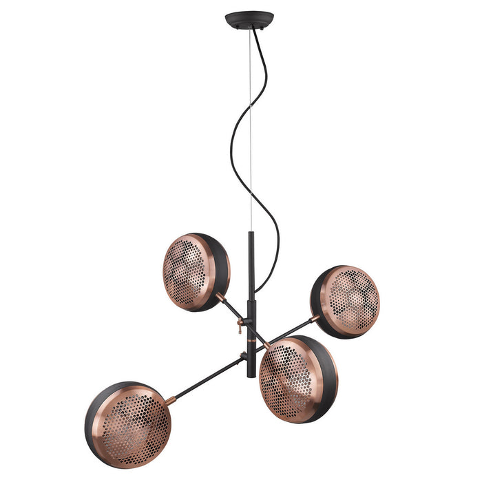 Acclaim Lighting TP30122BK Four Light Pendant, Matte Black