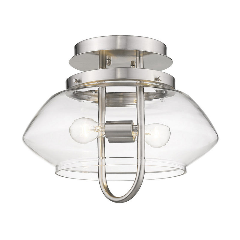 Acclaim Lighting TP60061SN Two Light Semi-Flush Mount, Satin Nickel
