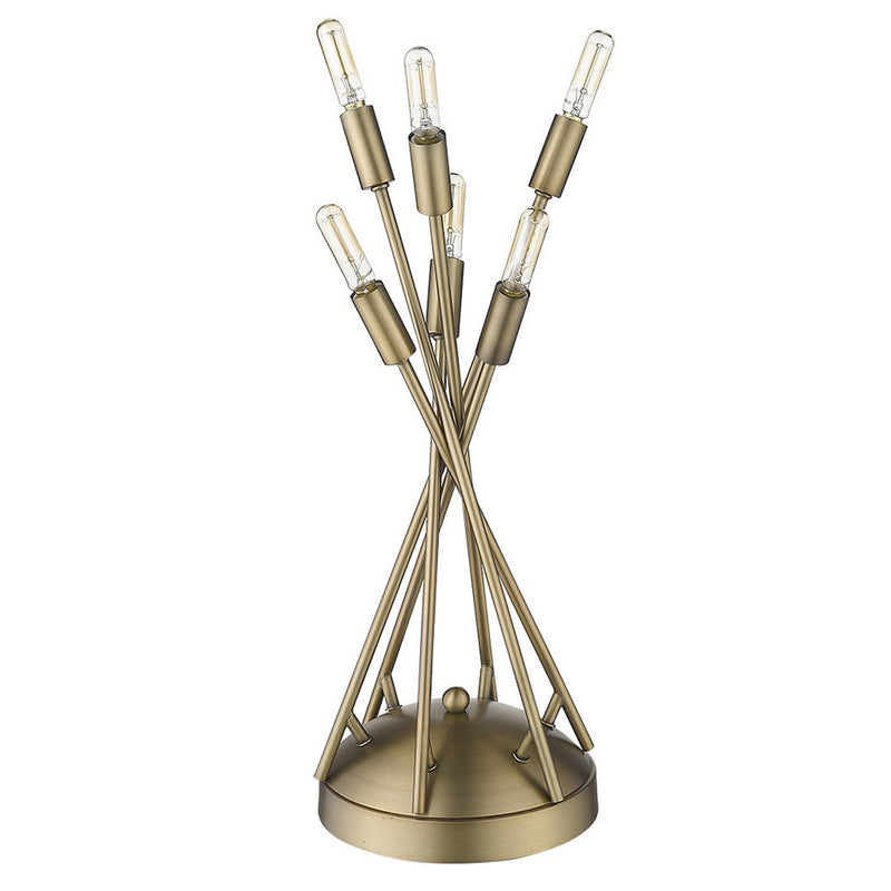 Acclaim Lighting TT80025AB Six Light Table Lamp, Aged Brass