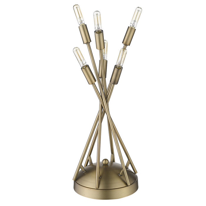 Acclaim Lighting TT80025AB Six Light Table Lamp, Aged Brass