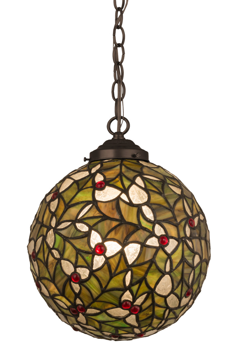 Meyda Tiffany 113902 One Light Pendant, Mahogany Bronze