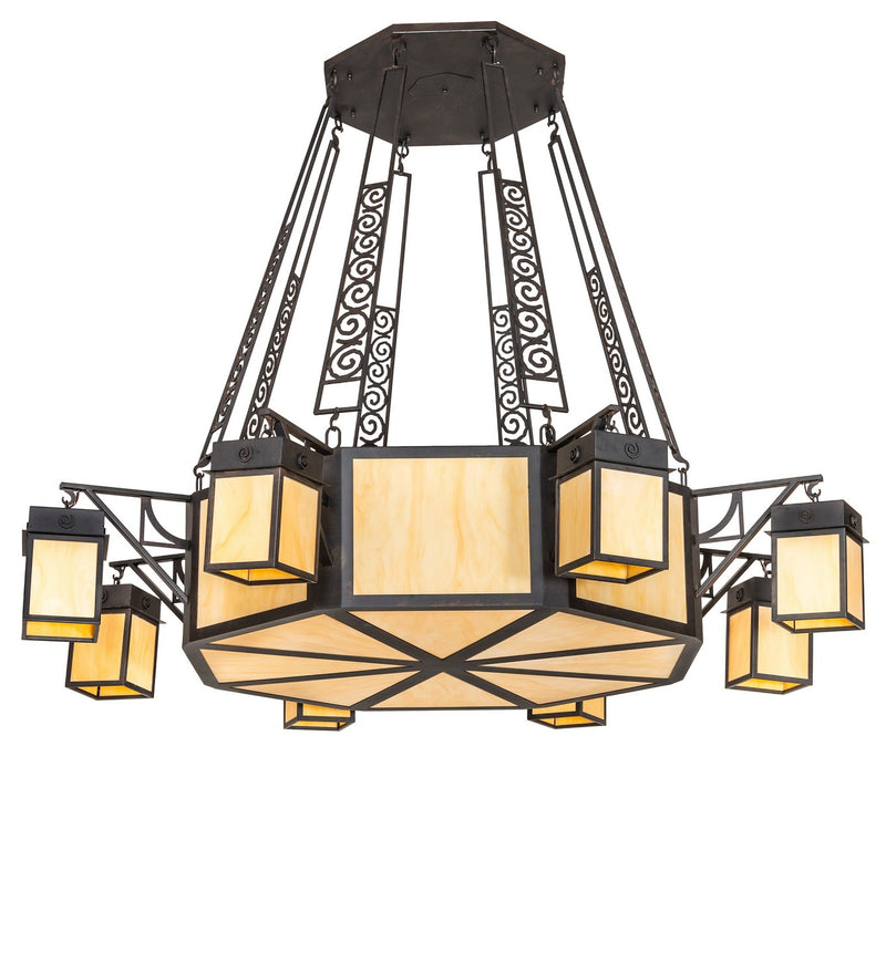 Meyda Tiffany 119670 Eight Light Chandelier, Chestnut