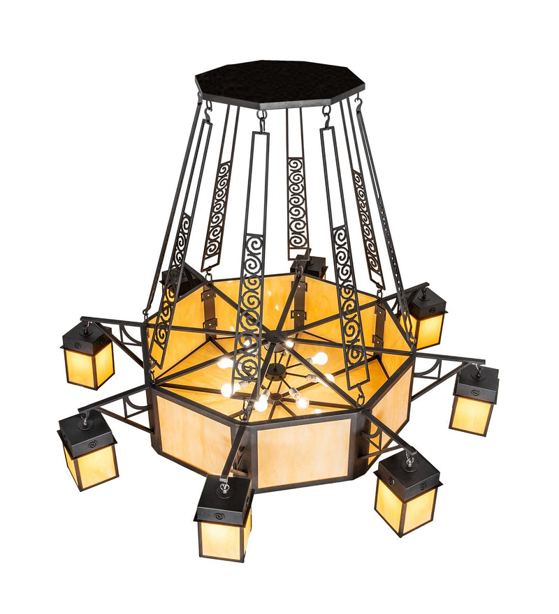 Meyda Tiffany 119670 Eight Light Chandelier, Chestnut