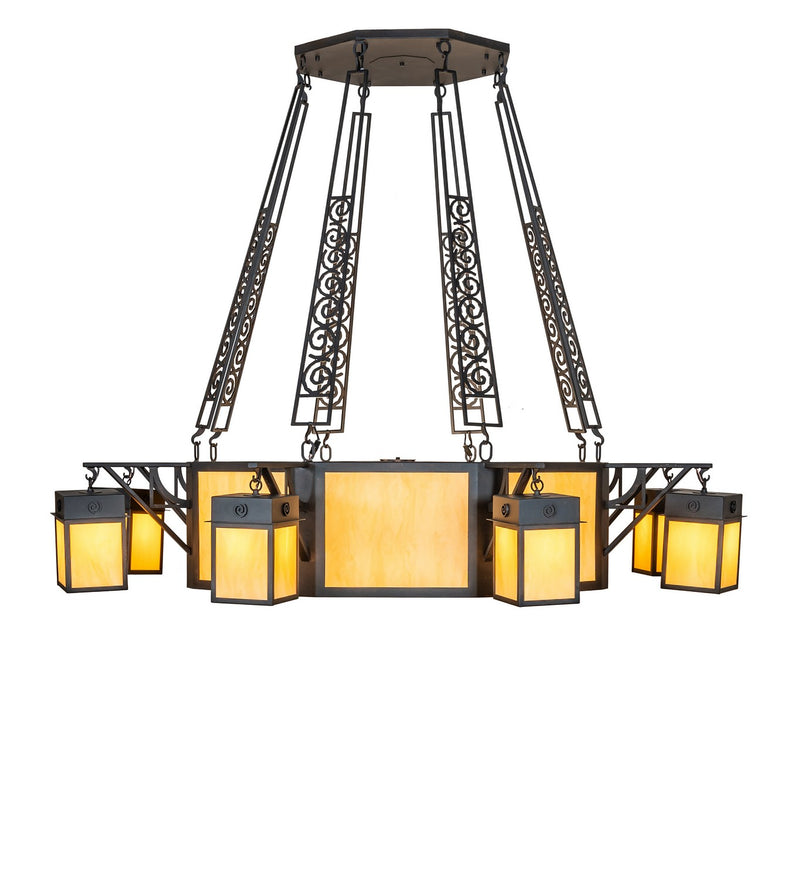 Meyda Tiffany 119670 Eight Light Chandelier, Chestnut