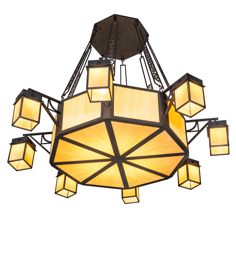 Meyda Tiffany 119670 Eight Light Chandelier, Chestnut