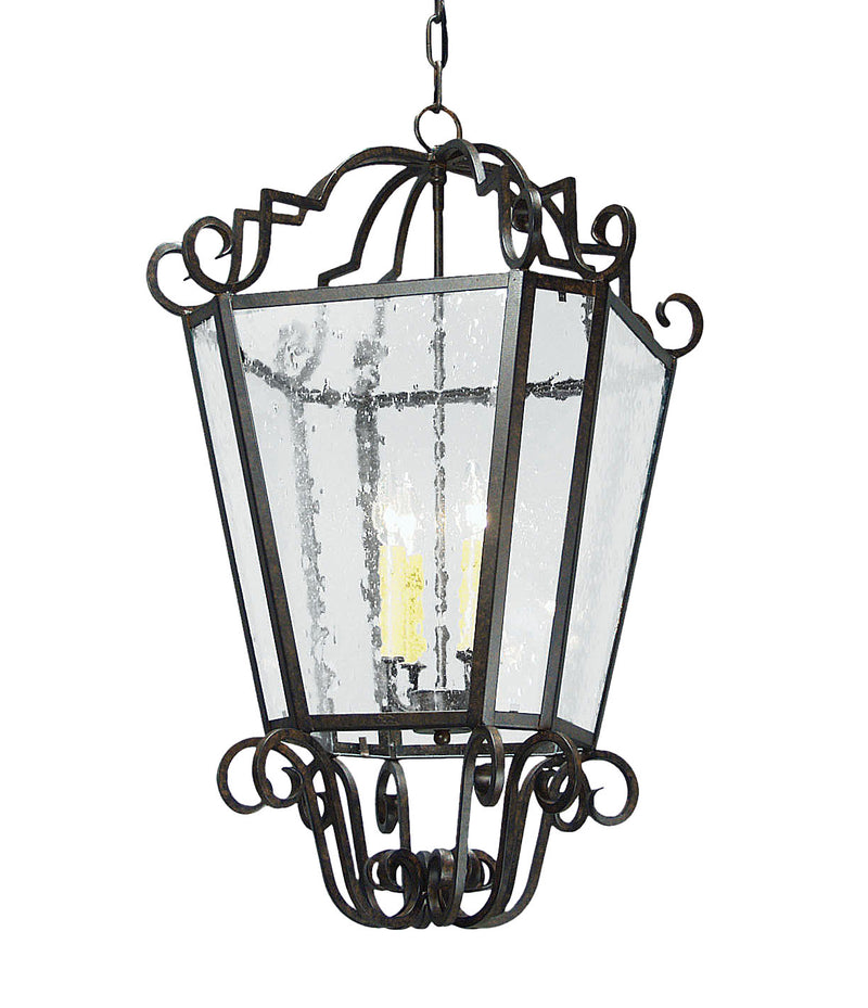 Meyda Tiffany 119842 Four Light Pendant, Gilded Tobacco
