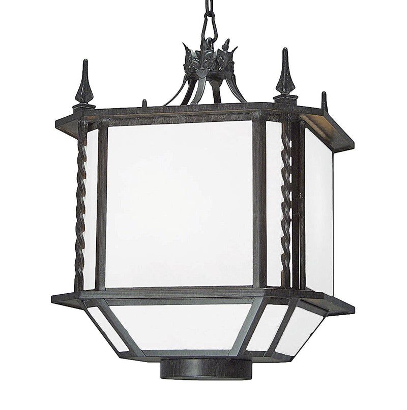 Meyda Tiffany 119843 Three Light Pendant, Antique Iron Gate