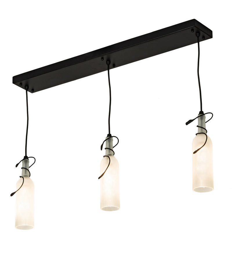Meyda Tiffany 123862 Three Light Island Pendant, Black Metal