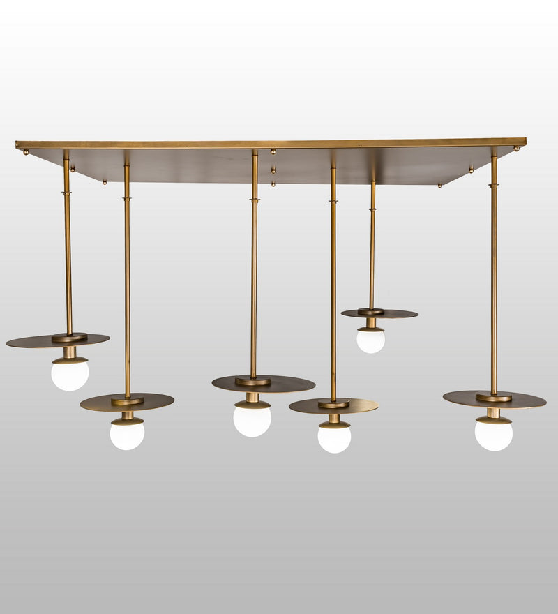 Meyda Tiffany 188598 Six Light Pendant, Gold Matte