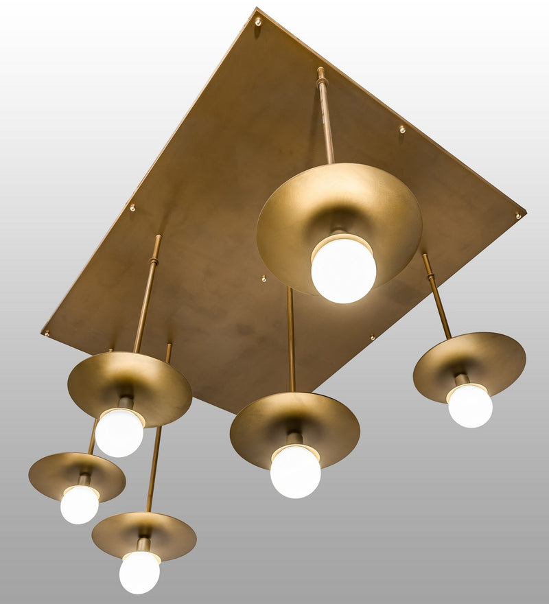 Meyda Tiffany 188598 Six Light Pendant, Gold Matte