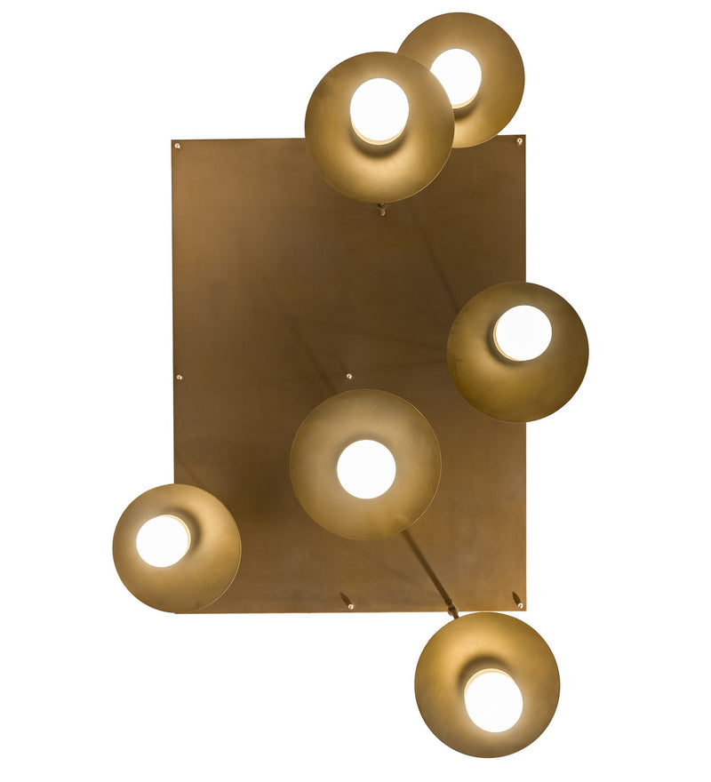 Meyda Tiffany 188598 Six Light Pendant, Gold Matte