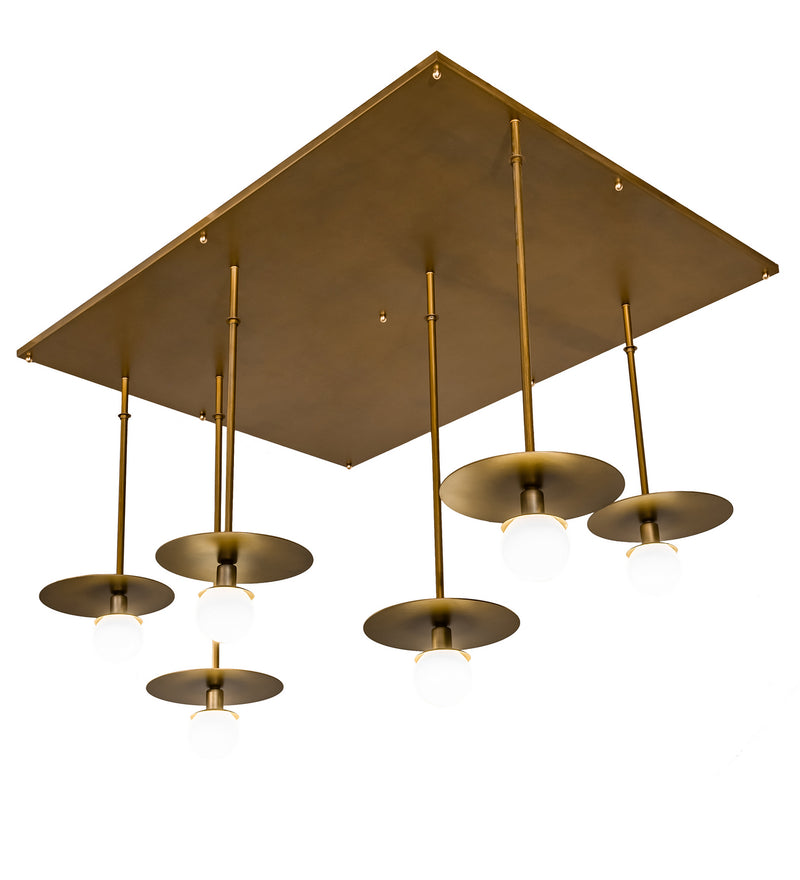 Meyda Tiffany 188598 Six Light Pendant, Gold Matte