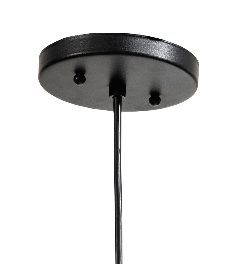 Meyda Tiffany 195612 One Light Pendant, Textured Black/Champagne Metallic