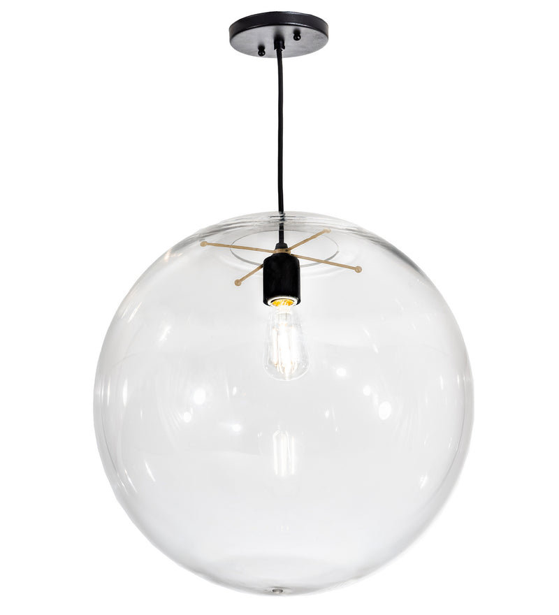 Meyda Tiffany 195612 One Light Pendant, Textured Black/Champagne Metallic