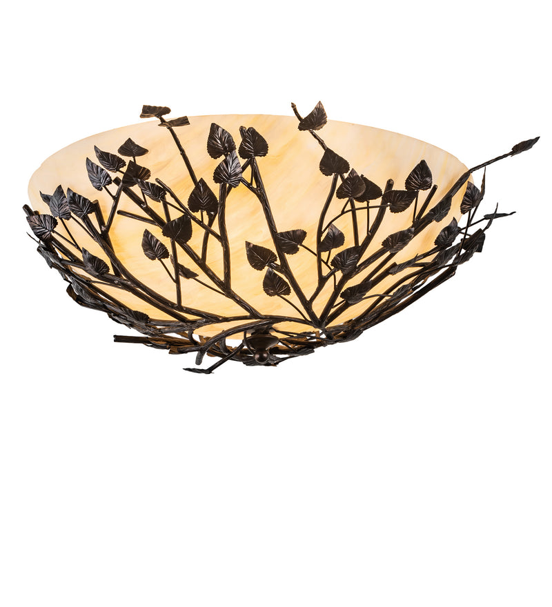 Meyda Tiffany 198073 Four Light Semi-Flushmount, Dark Burnished Antique Copper