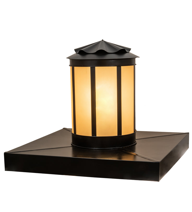 Meyda Tiffany 199844 Four Light Pier Mount, Black Satin Wrought Iron
