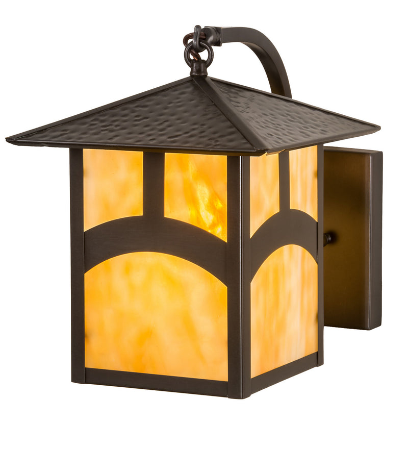 Meyda Tiffany 201148 One Light Wall Sconce, Craftsman Brown