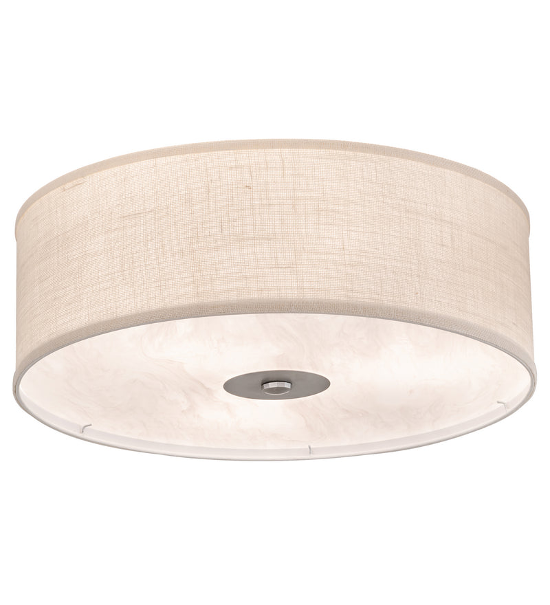 Meyda Tiffany 202441 Three Light Flushmount, Nickel