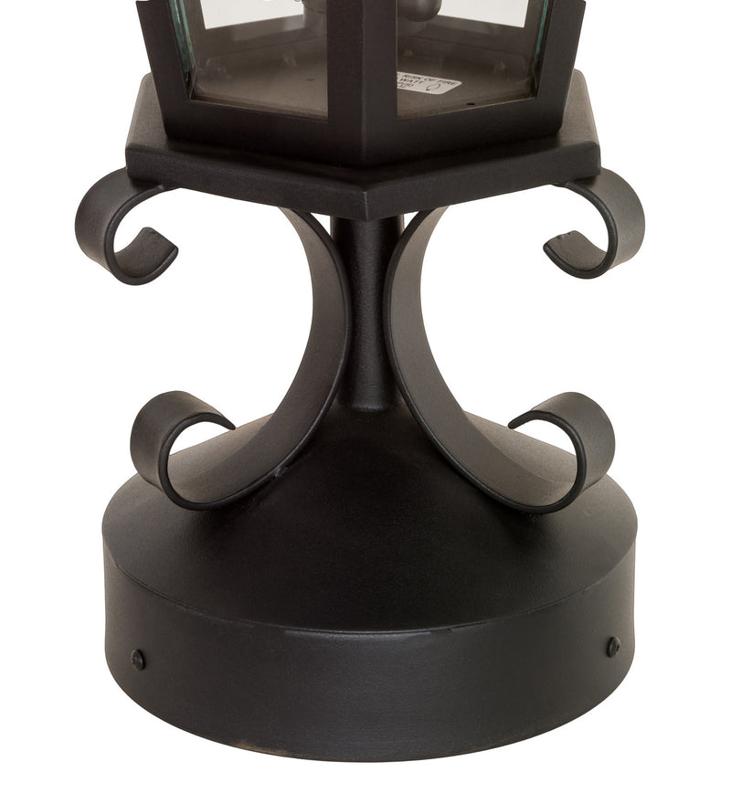 Meyda Tiffany 205328 Three Light Post Mount, Solar Black