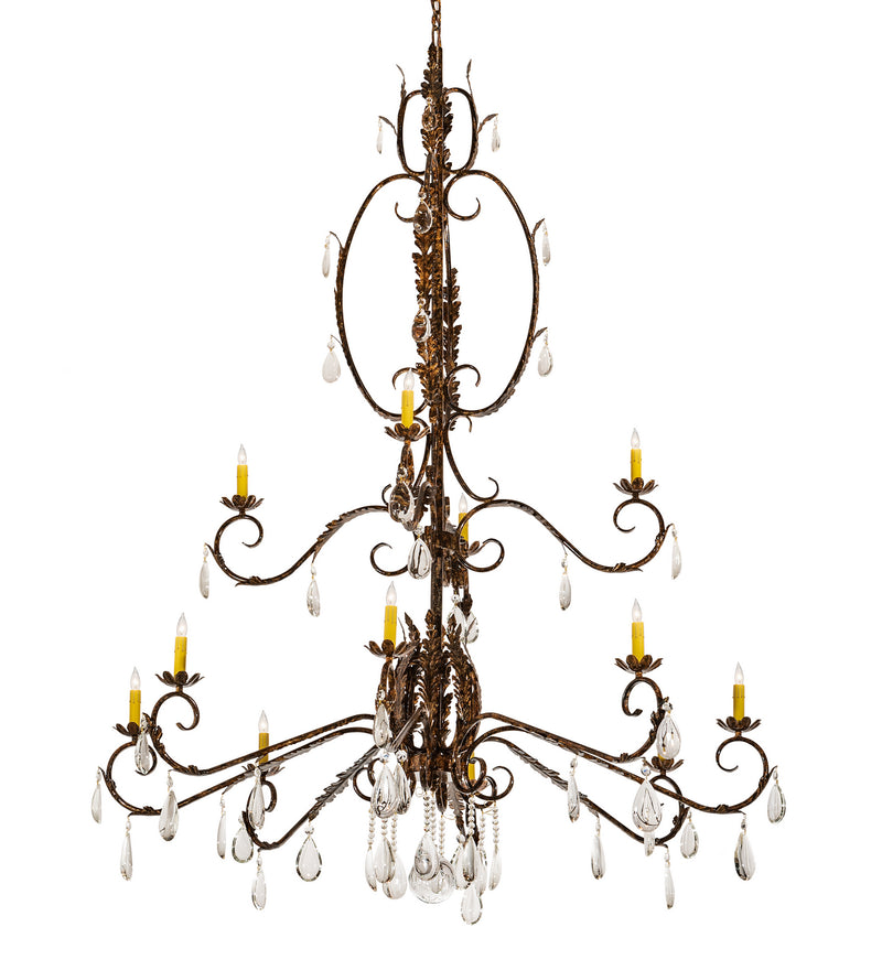 Meyda Tiffany 211101 12 Light Chandelier, Oxide Bronze