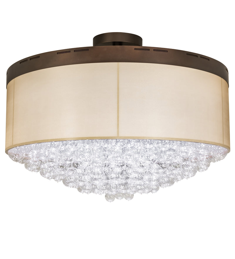 Meyda Tiffany 211420 LED Semi-Flushmount, Mahogany Bronze And Macadamia