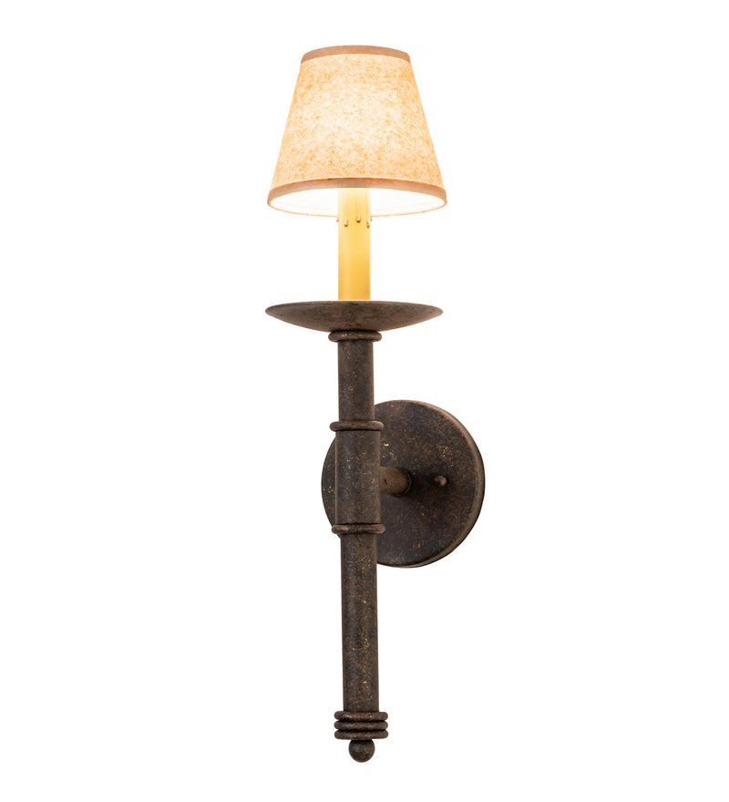 Meyda Tiffany 211469 One Light Wall Sconce, Black Metal