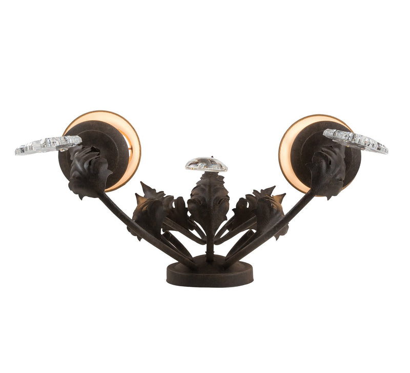 Meyda Tiffany 211476 Two Light Wall Sconce, Brass Tint
