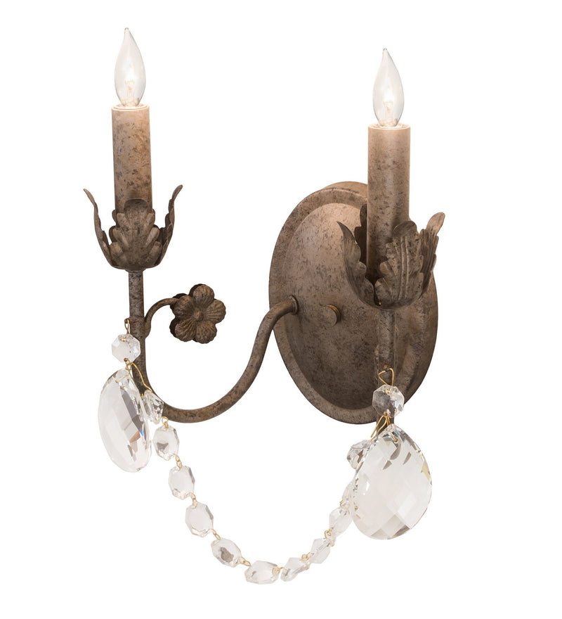 Meyda Tiffany 211574 Two Light Wall Sconce, Corinth