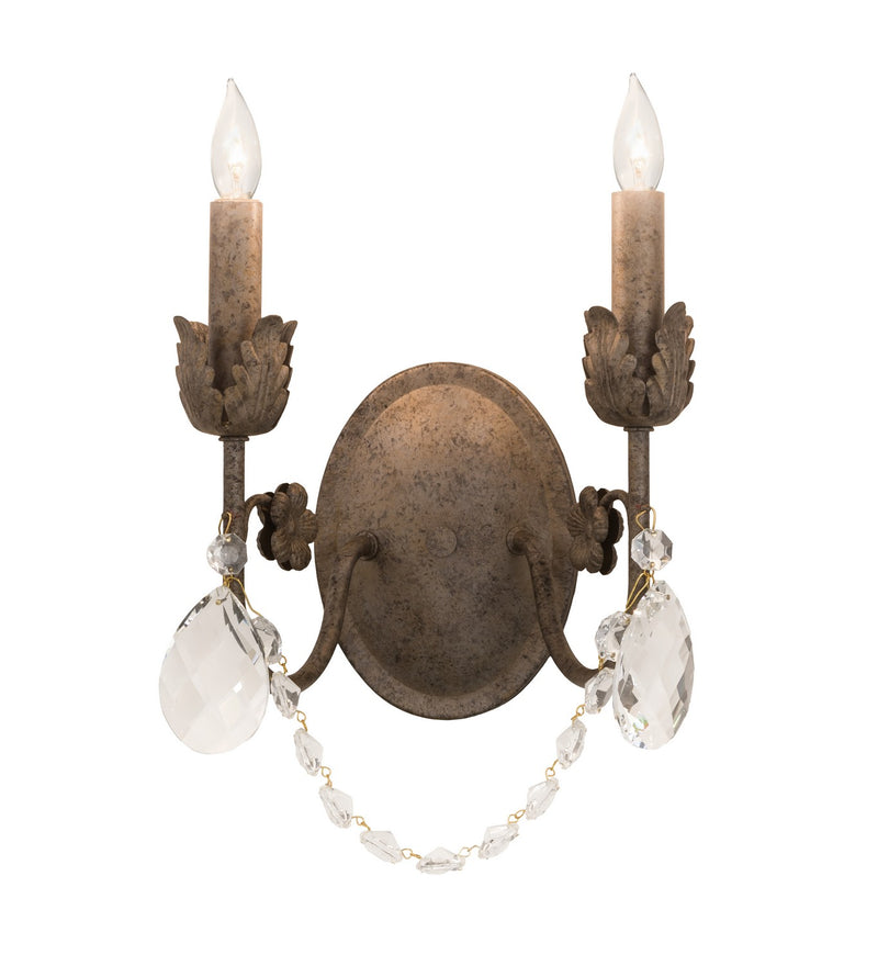 Meyda Tiffany 211574 Two Light Wall Sconce, Corinth