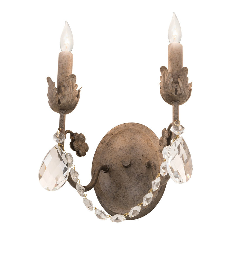 Meyda Tiffany 211574 Two Light Wall Sconce, Corinth
